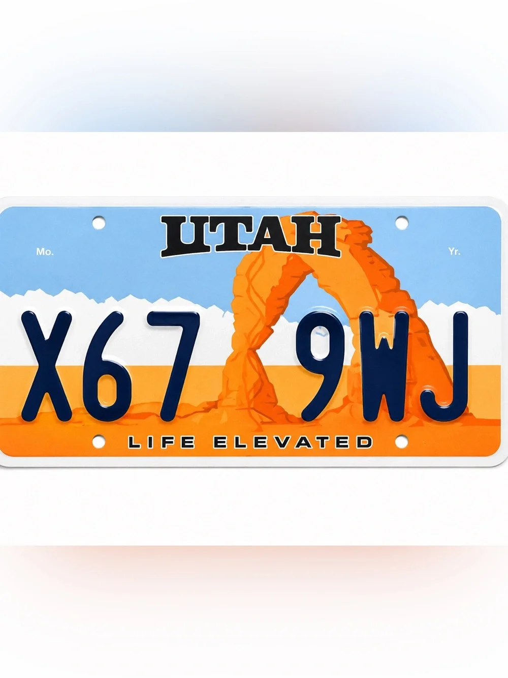 Utah Life Elevated License Plate